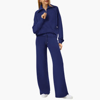 Katarina | Damen Trainingsanzug Set mit Halbzip in Marineblau