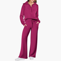 Katarina | Damen Trainingsanzug Set mit Halbzip in Rosa