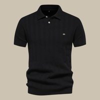 Keno | Herren Poloshirt Mit Struktur Alltag in Schwarz