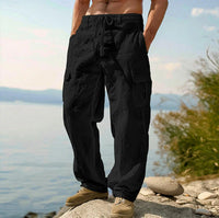 Kilian | Herren Cargo Hose mit Kordelzug und Seitentaschen in Schwarz