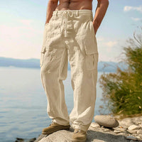 Kilian | Herren Cargo Hose mit Kordelzug und Seitentaschen in Khaki
