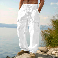 Kilian | Herren Cargo Hose mit Kordelzug und Seitentaschen in Weiß