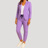 Klara | Damen Hosenanzug Blazer Set Zweiteiler in Lila