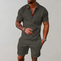 Konstantin | Herren Polo Shorts Set in Grün