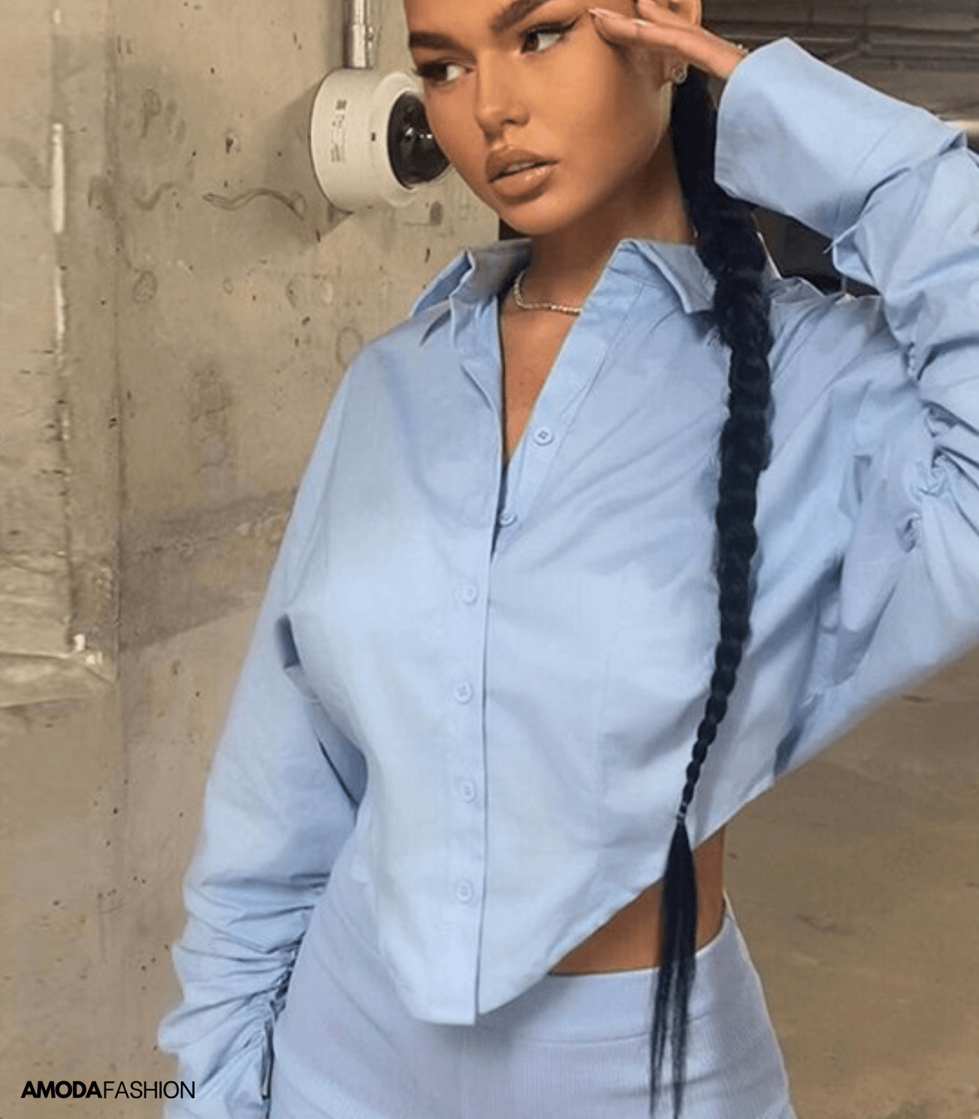 Brüssel® | Langärmlige Bluse mit dreieckigem Saum