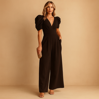 Isabeau | Damen Jumpsuit Tailliert Elegant Business Modern Professionell in Schwarz