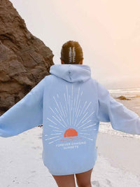 Lea | Damen Oversize Hoodie Lässig Komfort Cozy Casual Freizeit in Hellblau
