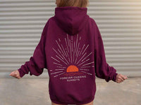 Lea | Damen Oversize Hoodie Lässig Komfort Cozy Casual Freizeit in Dunkelrot