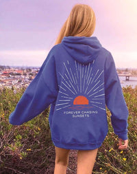 Lea | Damen Oversize Hoodie Lässig Komfort Cozy Casual Freizeit in Blau