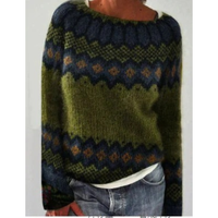 Lea | Gemütlicher Strickpullover mit Muster in Grün