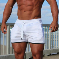 Leander | Herren Badehose Schnelltrocknend Shorts in Weiß
