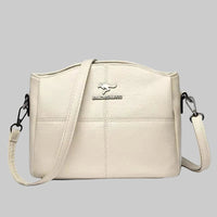 Marieke | Damen Geräumige Elegante Ledertasche in Weiss