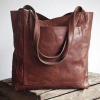 Elin - Ledertasche in Dunkelbraun