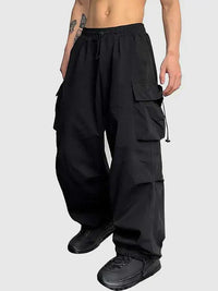 Lennox | Herren Cargohose Weites Bein Relaxed Fit in Schwarz