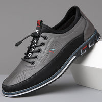 Lennox | Herren Oxford Schnürschuhe Leder Casual in Grau
