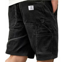 Leo | Herren Leichte Sommer Cargo Shorts in Schwarz