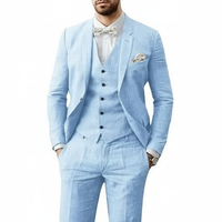 Leonardo | Herren Dreiteiliger Hochzeitsanzug in Hellblau
