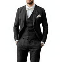Leonardo | Herren Dreiteiliger Hochzeitsanzug in Schwarz