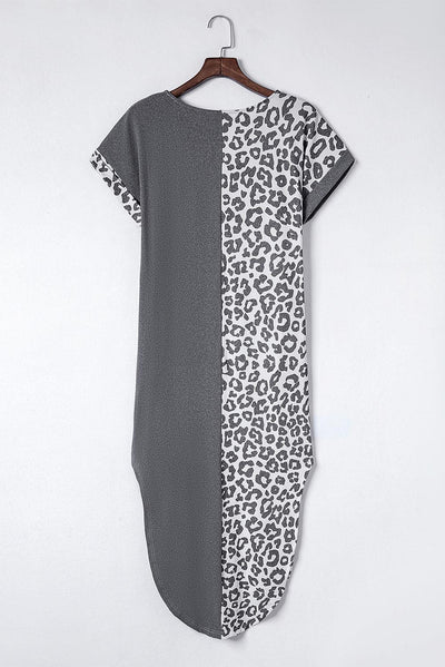 Fudus | Leoparden Shirtkleid Mit Schlitzen