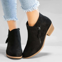 Zeitlose Blockabsatz-Stiefeletten - Mila in Schwarz