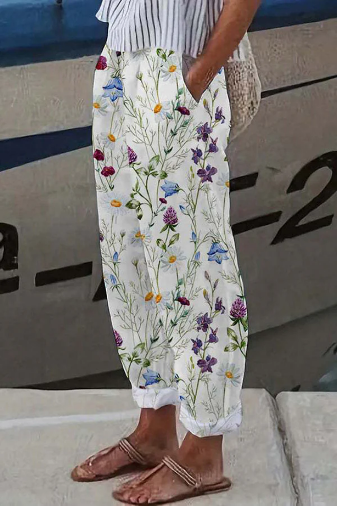 Fudus | Casual Unique Printed Button Pocket Pants