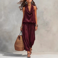 Liora | Elegantes zweiteiliges Lounge-Set in Weinrot