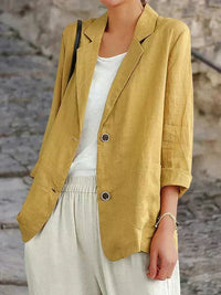 Liselotte | Damen Blazer mit Reverskragen Zwei-Knopf in Gelb