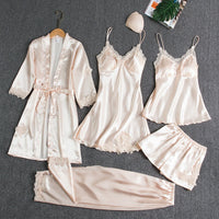 Lorena | Luxuriöses Weiches Pyjama Set in Weißes Gold