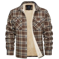 Luca | Herren Warme Hemdjacke mit Sherpa Futter in Khaki