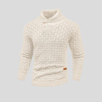 Lukas | Herren Rollkragen Strickpullover mit Zopfmuster in Creme