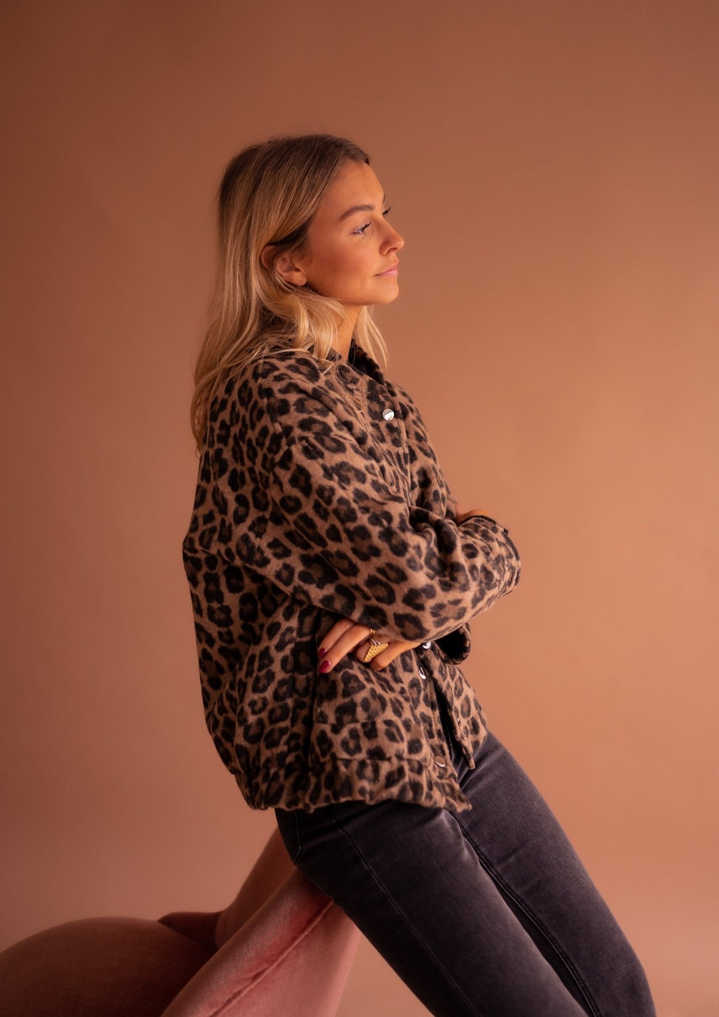 Fudus | Trendy Jacke mit Leopardenprint