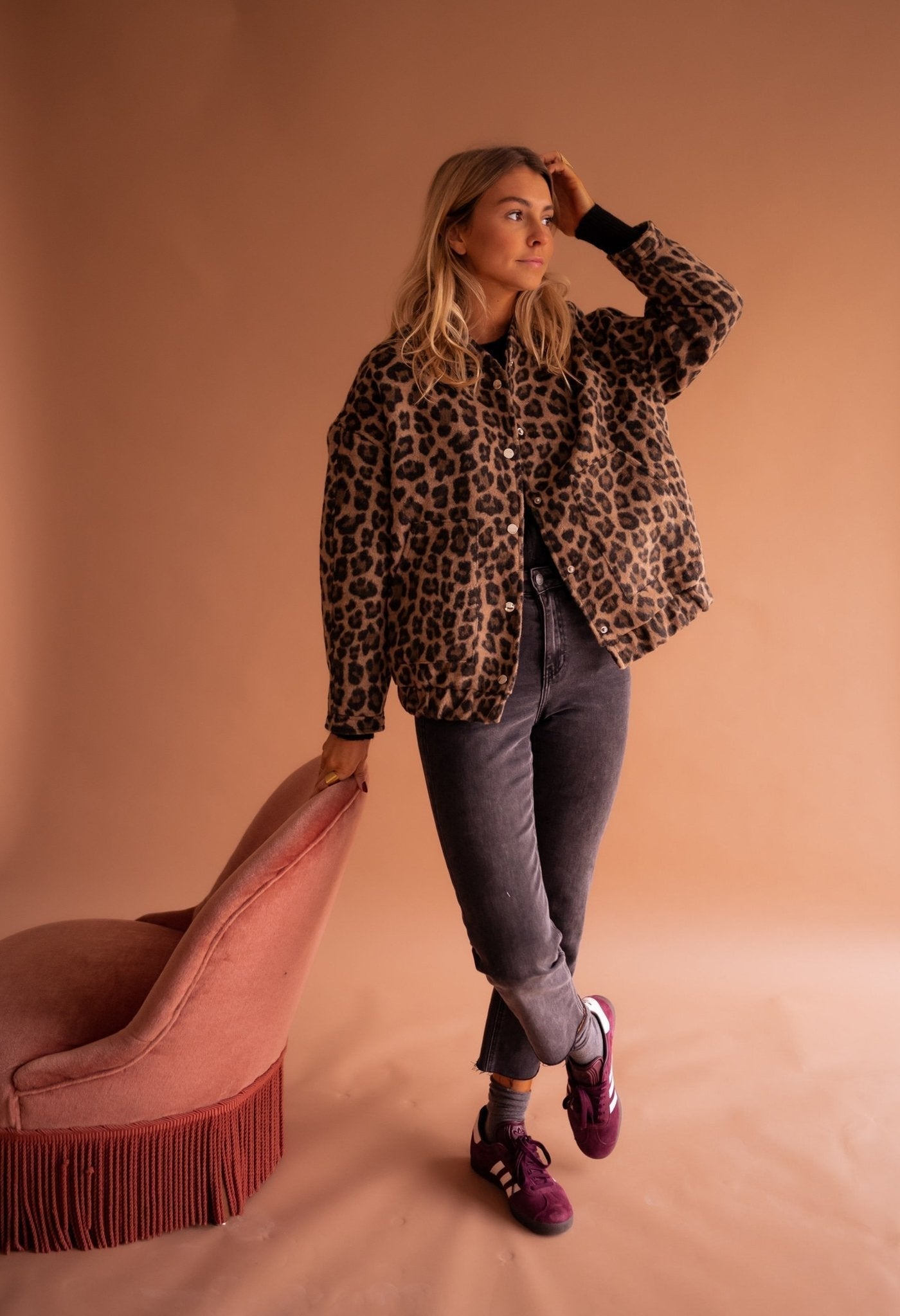 Fudus | Trendy Jacke mit Leopardenprint