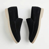 Sébastien | Herren Loafer Velours Mokassin Gummisohle Komfort Elegant in Schwarz