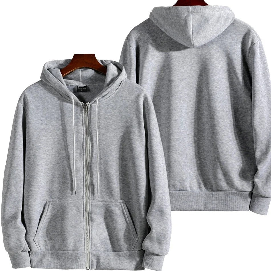 Bruce - Lässiger Kapuzenpullover mit Reißverschluss für Männer und Frauen