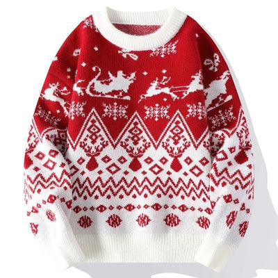 Laib - Warmer Strickpullover mit Vintage-Weihnachtsmotiven für Männer