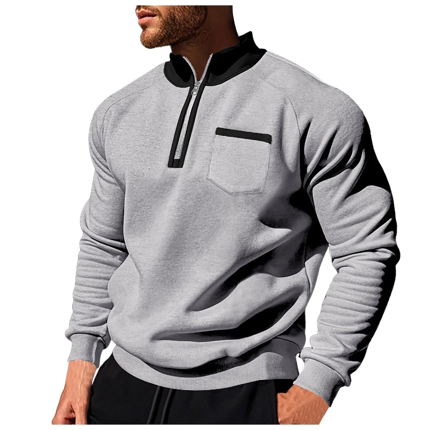 Herren Quarter-Zip Pullover Top
