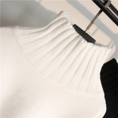 Jacqueline - Gerippter Strickpullover mit Rollkragen und hoher Elastizität für Frauen