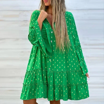 Rüschen-Swing-Kleid