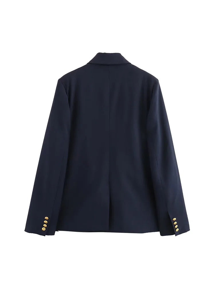 Raquel - Elegante Blazerjacke mit Lockerer Passform und Goldenen Knöpfen für Frauen
