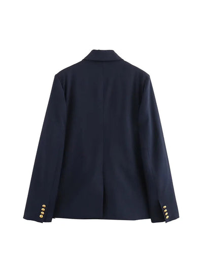 Raquel - Elegante Blazerjacke mit Lockerer Passform und Goldenen Knöpfen für Frauen