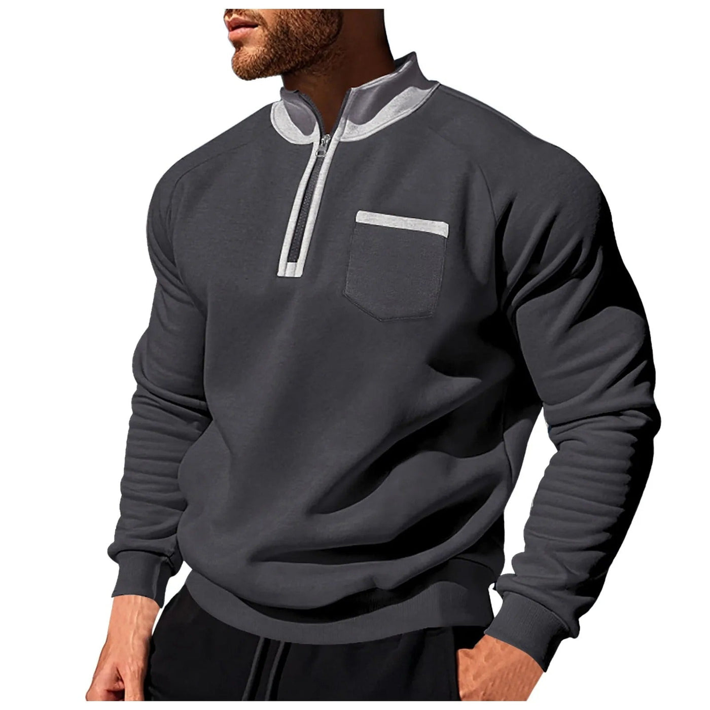 Herren Quarter-Zip Pullover Top