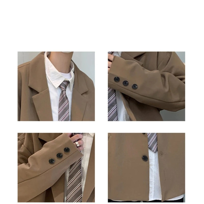 Nelson- Lockerer Blazer im Koreanischen Stil für Herren