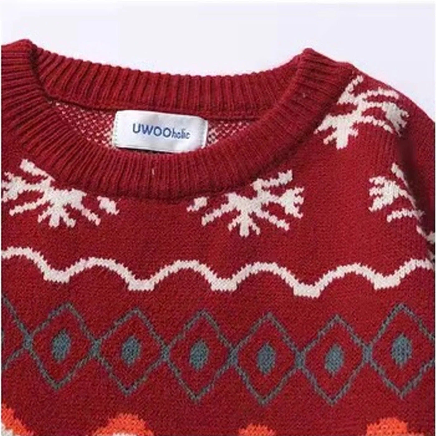 Jennette - Warmer Strickpullover mit Vintage-Weihnachtsmotiven für Frauen