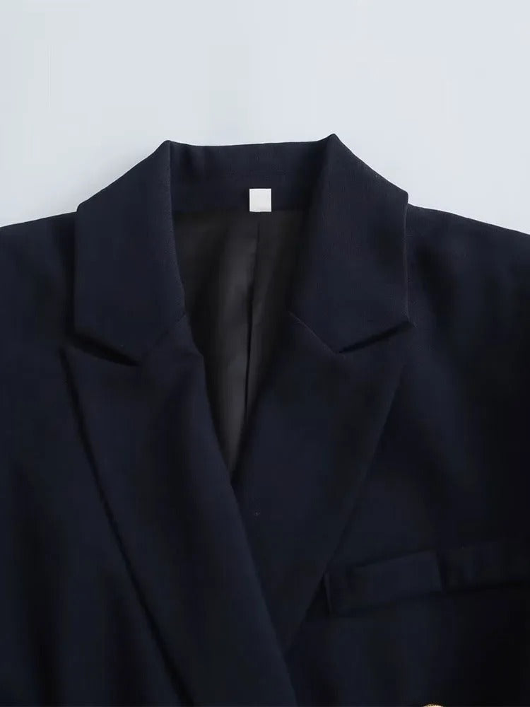 Raquel - Elegante Blazerjacke mit Lockerer Passform und Goldenen Knöpfen für Frauen