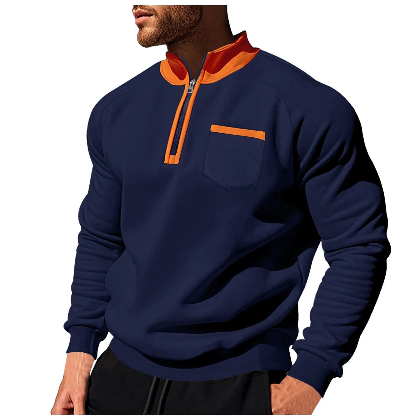 Herren Quarter-Zip Pullover Top