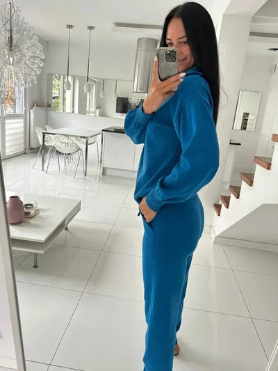 Warmer gestrickter Damen-Trainingsanzug