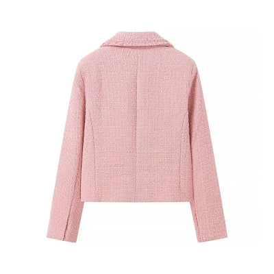 Natascha - Tweed Blazerjacke mit Doppelreihern und Gekerbtem Kragen für Frauen
