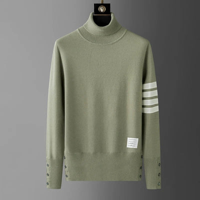 Martin - Strickpullover mit Rollkragen und Streifendesign für Männer