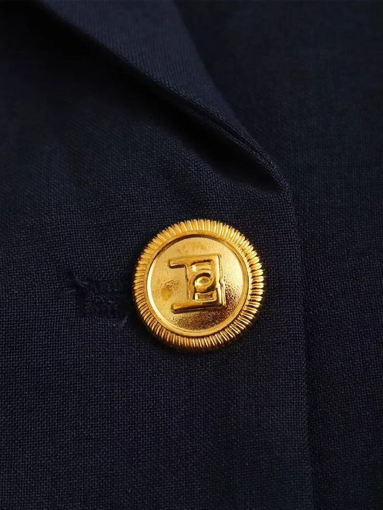 Raquel - Elegante Blazerjacke mit Lockerer Passform und Goldenen Knöpfen für Frauen