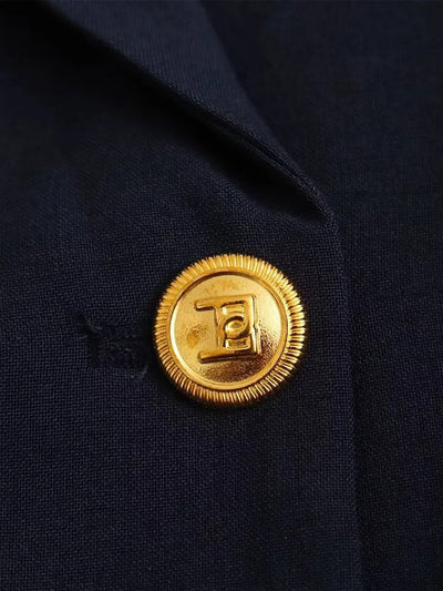 Raquel - Elegante Blazerjacke mit Lockerer Passform und Goldenen Knöpfen für Frauen